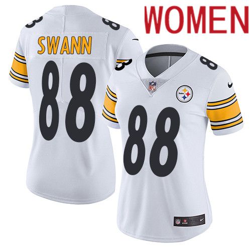 Women Pittsburgh Steelers #88 Lynn Swann Nike White Vapor Limited NFL Jersey->women nfl jersey->Women Jersey